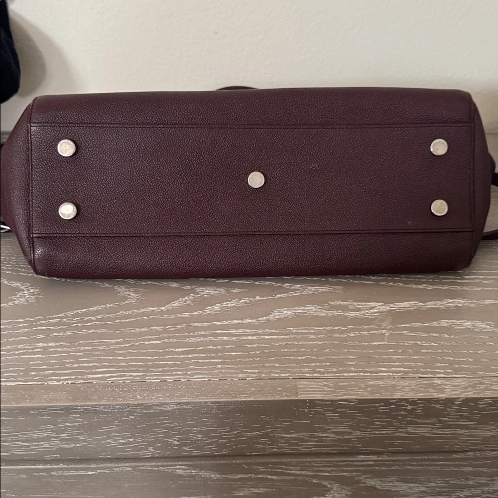 Saint Laurent Deep Burgundy Leather Handbag - Picture 7 of 7